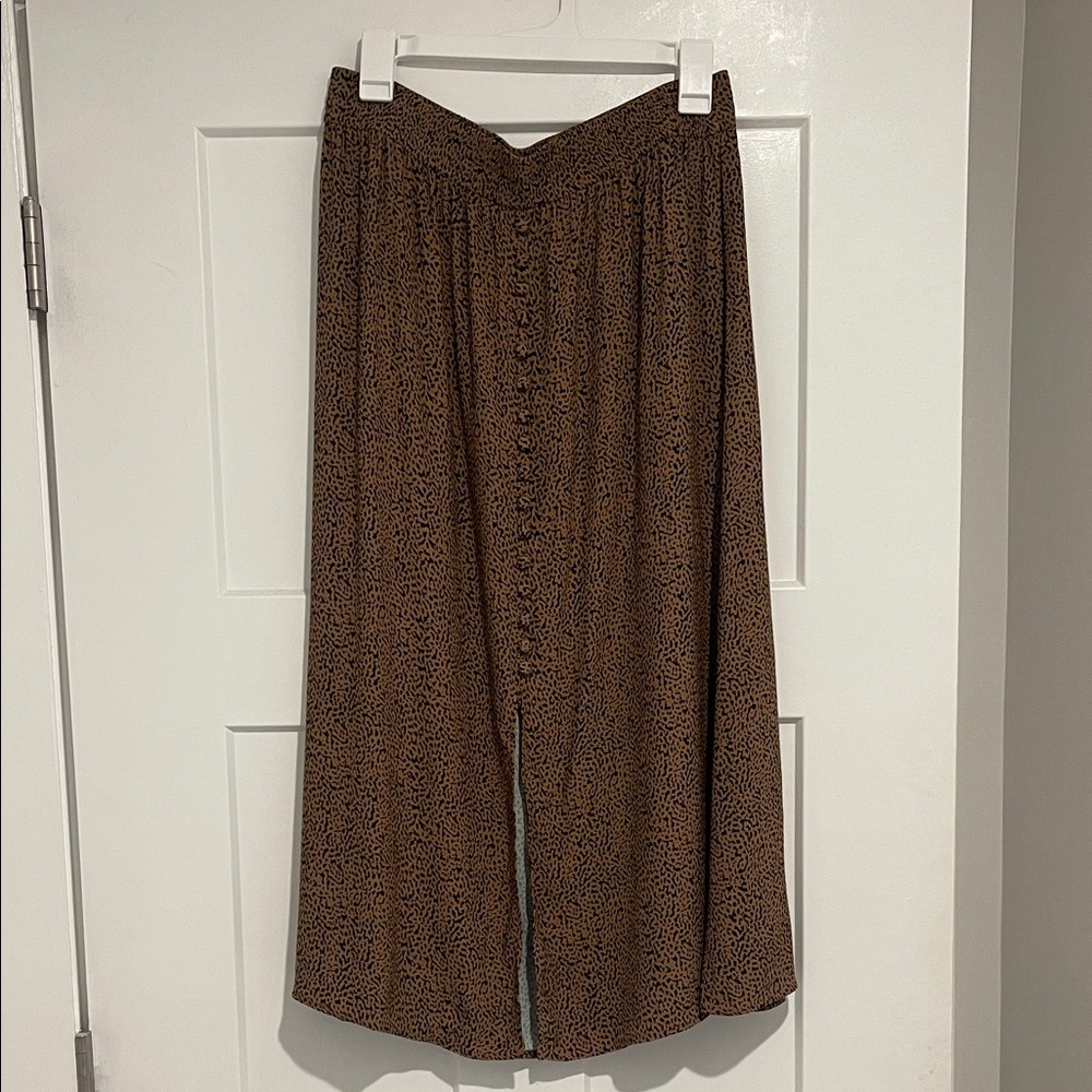 LOFT Brown Leopard Patterned Women's Skirt